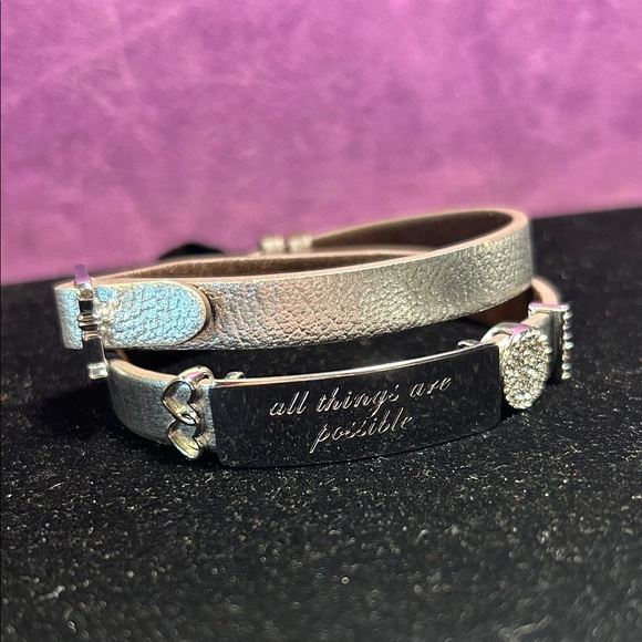 KEEP Collective Jewelry - Silver Inspirational Wrap Bracelet - "All Things Are Possible" - Keep Collective